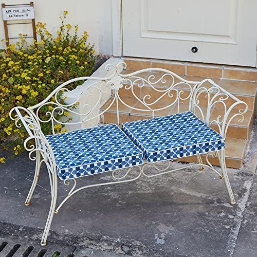 JMGBird Outdoor Chair Cushions Set of 4, Water Resistant Seat Cushions 19 x 19 Inch with Ties Outdoor Cushions for Patio Furniture
