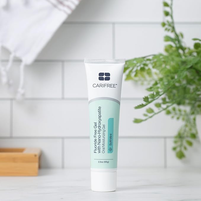 CariFree Nano Hydroxyapatite Toothpaste, Fluoride-Free, Soft Mint, 2.3 oz | Fluoride-free nano-HAp gel; neutralizes pH, remineralizes; freshens breath & moistens mouth; dentist recommended.