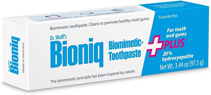 Bioniq Plus+ Gum 20% Hydroxyapatite Toothpaste 3.44 OZ | bioHAP and Fluoride Free Toothpaste for Daily Use, Clinically Tested, Expert for Enamel and Gum Care, 3.44 Oz 1 Pack