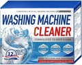 Washing Machine Cleaner Descaler 12 Pack - Deep Cleaning Tablets For HE Front Loader & Top Load Washer, Septic Safe Eco-Friendly Deodorizer, Clean Inside Drum and Laundry Tub Seal - 12 Month Supply(1C