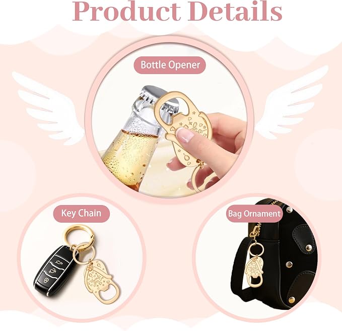50Set Flip-flop Bottle Opener Bulk Beach Wedding Favors for Guest Baby Shower Party Shower with Gift Bags and Thank You Card (Gold)