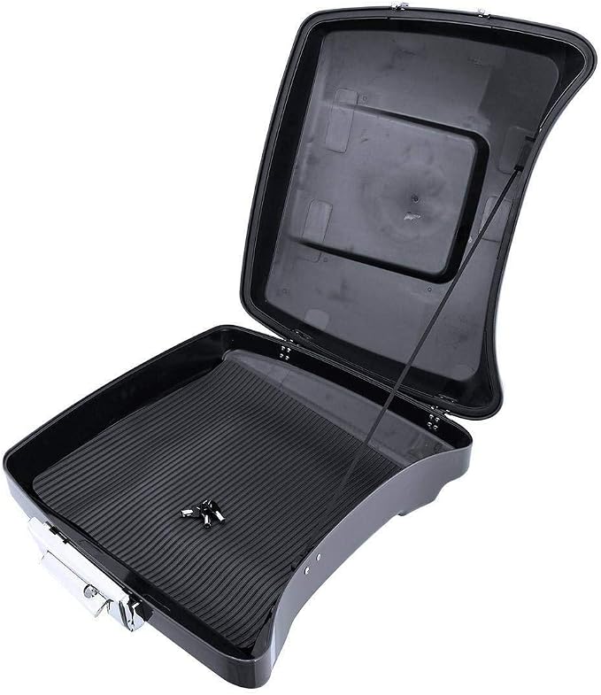 TCMT ABS Razor Gunship Gray Motorcycle Trunk Fit For Harley 2014-2025 Street Glide Special Road Glide Street Glide Road King Road Glide Special Pack