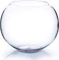 WGV Large Bowl Glass Vase, Diameter 12", Height 10", (Multiple Sizes Choices) Clear Round Bubble Vase Jar, Floral Planter Terrarium for Wedding Event Home Decor, 1 Piece (VBW1210)