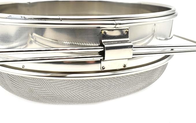 Food Grade 304 Double Sieve Stainless Steel Bucket Top Honey Strainer, Filter for Honey processing/Extraction and Filter