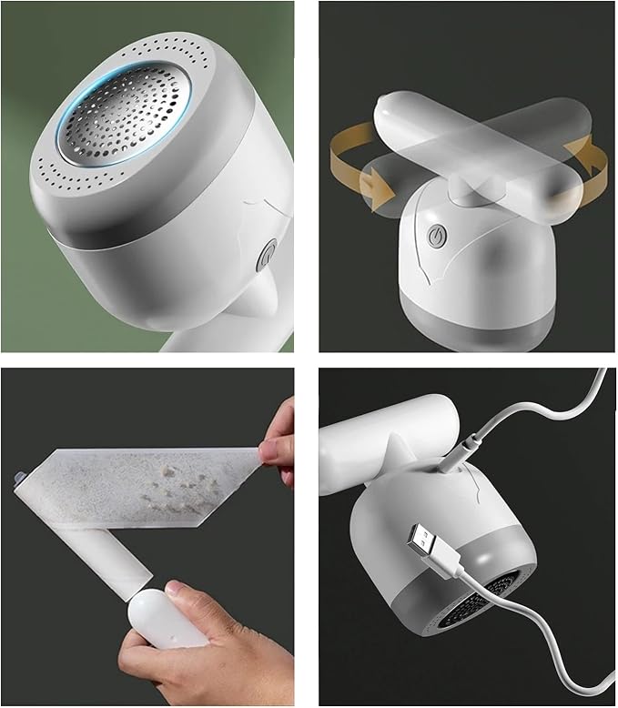 Fabric Shaver 2 in 1 Portable Rechargeable Electric Clothes Lint Trimmer USB Hair Ball Carpets Sweater Pellets Shaver Lint Remover Clothes Lint Remover Sweater Shaver (Color : B)