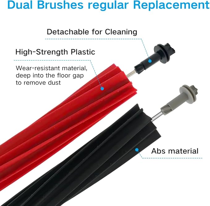 Accessories Kit for Xiaomi Roborock S8 Pro Ultra /S8 Docking,2 Roller Brush, 1 Self-Cleaning Brush,2 Hepa Filter, 4 Side Brush, 4 Mop Cloth,4 Dust Bags.1 Cleaning Brush(18PCS) …