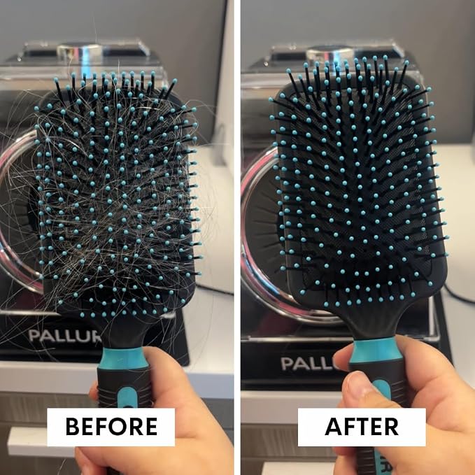 Pallure Automatic Hair Brush Cleaner – Removes Hair And Disinfects In Seconds, Removes Dust & Build Up from Hair Brushes – Salon & Home Cleaning Tool for Stylists and Beauty Lovers