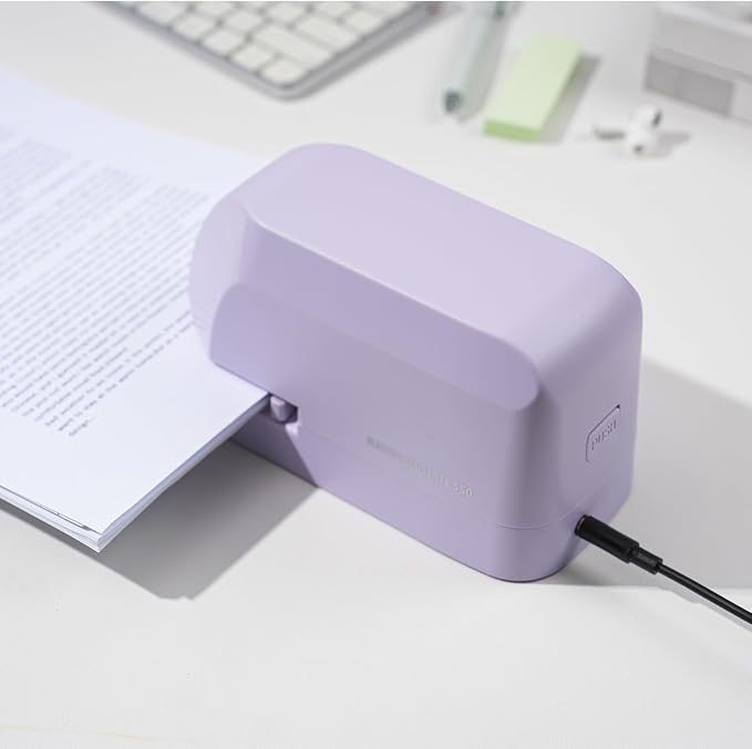 Electric Stapler for Desk, 45 Sheet Capacity Automatic Stapler Desktop, Office Staplers Electric, AC Operated Staplers Heavy Duty Office Use with 1,000 Staples & Staple Remover, Purple