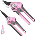 PrunePro Pruning Shears Scissors Set - Professional German Stainless Steel Hand Pruner Anti-Break Lock Ergonomic Garden Scissors for Branches Herb Flower Bonsai Garden Clipper