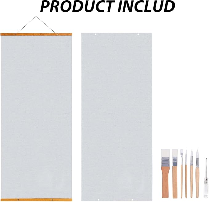 Magic Canvas Paint with Water,Includes 2 Interchangeable Canvas Restore to Original State After Drying, Reusable,No Need to Worry About Paint Splattering During The Painting Process.(19.68 * 47.24in)