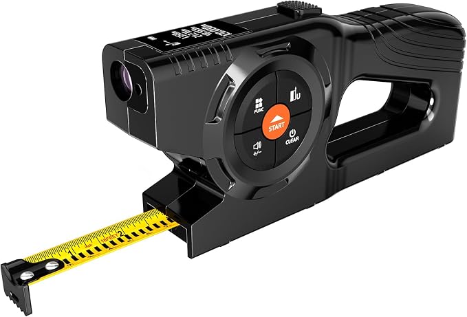3-in-1 Digital Tape Measure, 196Ft Laser Measurement Tool & Auto Lock Tape with Instant Digital Readout and Green Laser Extension, Measuring List with Memory