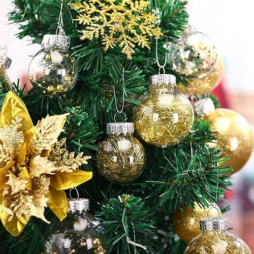Jenaai Gold 74 Pcs Christmas Ball Ornaments Tree Decorations