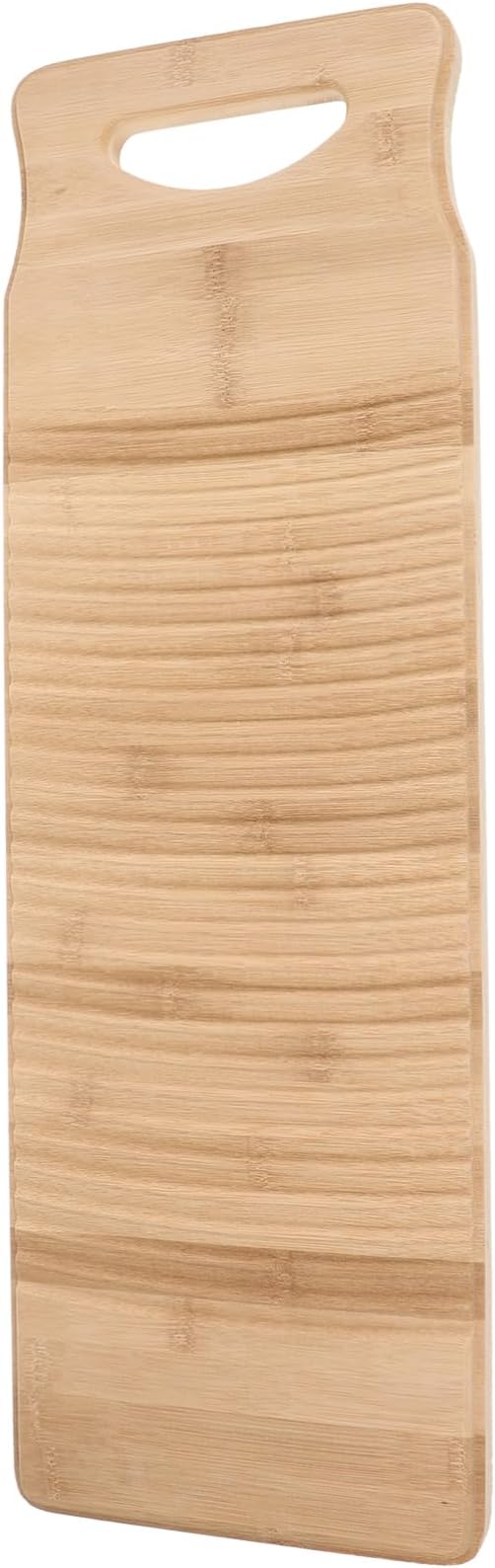 NOLITOY Bamboo Laundry Washboard Handwashing Clothes Old Fashioned Washboard Thickened Scrub Board Soft Brush Cleaning Tool