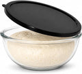 6.2QT Glass Sourdough Proofing Bowl with Lid, Large Mixing Bowl for Bread Dough Fermentation, Clear Borosilicate Glass Bowl for Baking, Salad, Meal Prep & Food Storage
