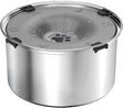 SCHITEC No Spill Dog Water Bowl for Large Dogs, 5.6L / 1.5 Gallon Stainless Steel Splash-Proof Slow Drinking Pet Dish with Floating Disk & Non-Slip Base, Mess-Free Design for Home or Travel-Gray