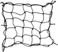 16" x 16" Heavy Duty Bungee Cargo Net Stretches to 30" x 30"-Latex Truck Bed Mesh,Luggage Tie-Down Net with 6Pcs Free Adjustable Hooks Motorcycle Bike Roof ATV SUV Trailer