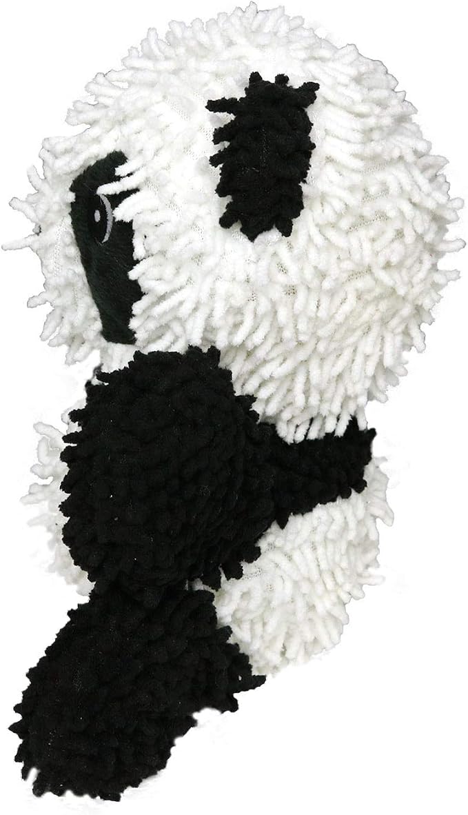 MIGHTY Tuffy Microfiber Medium Ball Panda Dog Toy | Ultra Durable Plush Toy with Multiple Layers & Reinforced Seams , Washable and Floats , Mighty® Construction