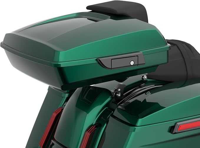Advanblack Road Glide Tour Trunk Pack Alpine Green Razor Tour Trunk Pack Backrest Pad for '97-'25 Harley Touring Road King Street Glide Electra Glide CVO models