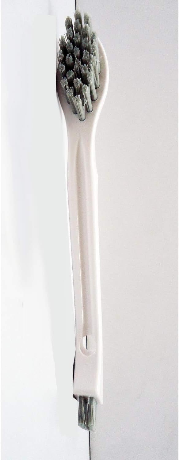OHE Shoe Brush, White, Length 9.3 x Width 1.8 x Depth 1.2 inches (23.5 x 4.5 x 3 cm), Arao! Shoe Wash, Large and Small Ends Brushes to Clean Shoes Inside Shoes
