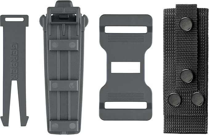 GERBER GEAR Strongarm Camp - Fixed Blade Camping Knife for Controlled Cuts For First Aid Or Cutting Rope Made With 420HC Full Tang Plain Edge Blade And Diamond-Textured Grippy Handle-Made in USA- Gray