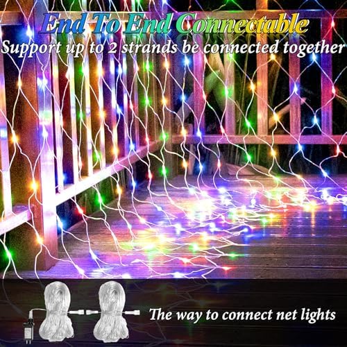 400LED Net Lights Outdoor, 13ft x 13ft Large Christmas Net Lights 8 Modes