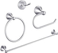 Brushed Nickel Bathroom Hardware Set Wall Mounted Brushed Nickel Accessories Set 4 Pieces Bathroom Hardware Set, 23.6 inch Towel Bar | Towel Hook | Toilet Paper Holder | Hand Towel Holder