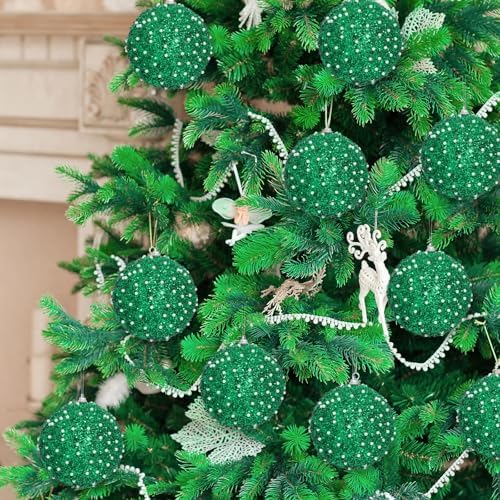 Lyrow 24 Pcs 4" Christmas Ball, Green
