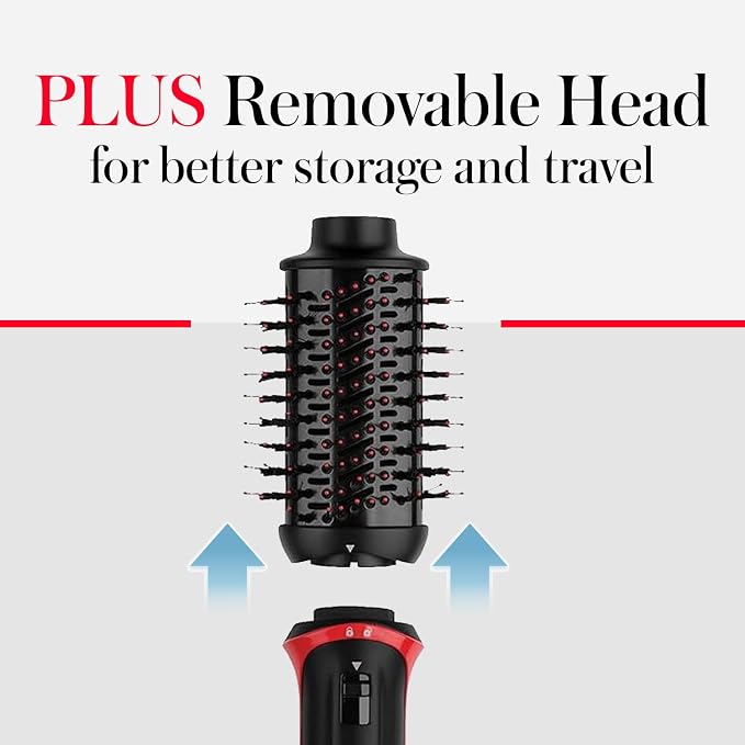 REVLON One-Step Volumizer Plus Hair Dryer and Styler | More Volume, Less Damage, and More Styling Control for Easy and Fast Salon-Style Blowouts, Plus Travel Friendly (Black)