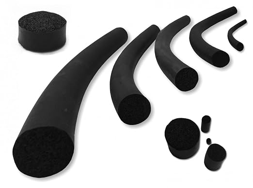 Herco 830 Closed-Cell Expanded Neoprene Sponge Rubber Cord - Round - 1/2" x 5 ft.
