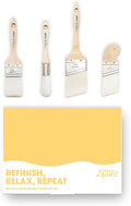 Zibra 4-Piece Furniture Paint Brush Set, Pro Grade, for Refinishing Projects and Painting Furniture