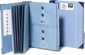 The Folio® Important Document Organizer by Savor | Binder with Guided Labels, Acid-Free File Folder Organizer with 10 Pockets, Document Holder for Home Records, Legal and Medical Papers (Blue)