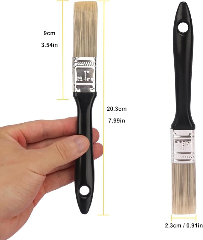 40 Pack 1 Inch Paint Brushes - A Professional Range of Wall Paint Brushes, Deck Paint Brush, and Chip Brushes - Perfect DIY Painting Tools for Your Home or Business KUKLIPJIM