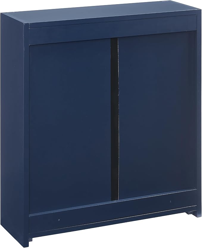 Crosley Furniture Savannah Wall Mounted Bathroom Storage Medicine Cabinet with Shelves, Navy