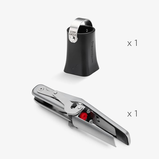 Dreamfarm Bar Tools Bundle | Champop Fast, Easy & Safe Champagne Cork Popper and Winopen Automatic Pocket Wine Corkscrew