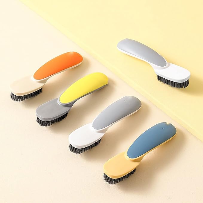 XTYPE Scrubbing Brush Hard Bristle Laundry Clothes Shoes Scrub Brush Portable Hands Cleaning Brush for Kitchen Bathroom (Color : Orange)