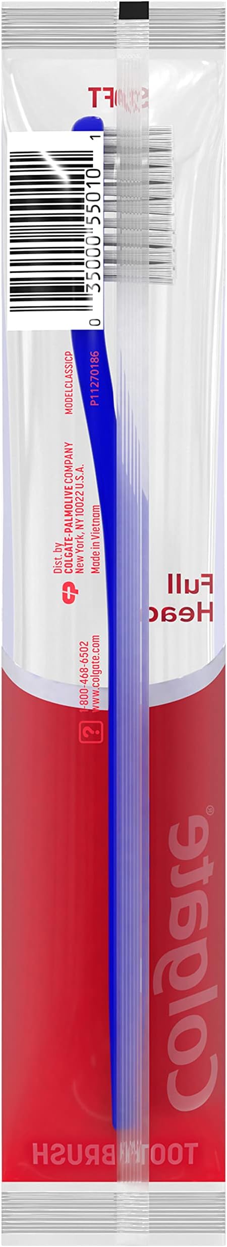 Colgate Soft Toothbrushes, Bulk Toothbrushes, Individually Wrapped Toothbrushes for Adults, Case of 144