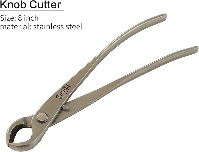 Vouiu 4-Piece Bonsai Tool Set,Concave Cutter,Knob Cutter,Trunk Splitter,Bonsai Scissors