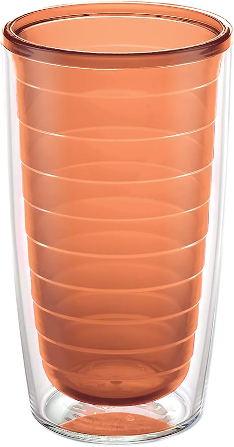 Tervis Clear & Colorful Tabletop Made in USA Double Walled Insulated Tumbler Travel Cup Keeps Drinks Cold & Hot, 16oz, Citrus Sunrise | Made in USA, Double-wall Insulated, Shatterproof, BPA-Free, Dishwasher Safe, Fits Most Cupholders, Gifts under $20