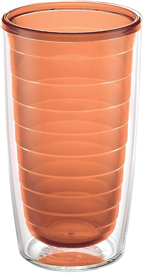 Tervis Clear & Colorful Tabletop Made in USA Double Walled Insulated Tumbler Travel Cup Keeps Drinks Cold & Hot, 16oz, Citrus Sunrise | Made in USA, Double-wall Insulated, Shatterproof, BPA-Free, Dishwasher Safe, Fits Most Cupholders, Gifts under $20