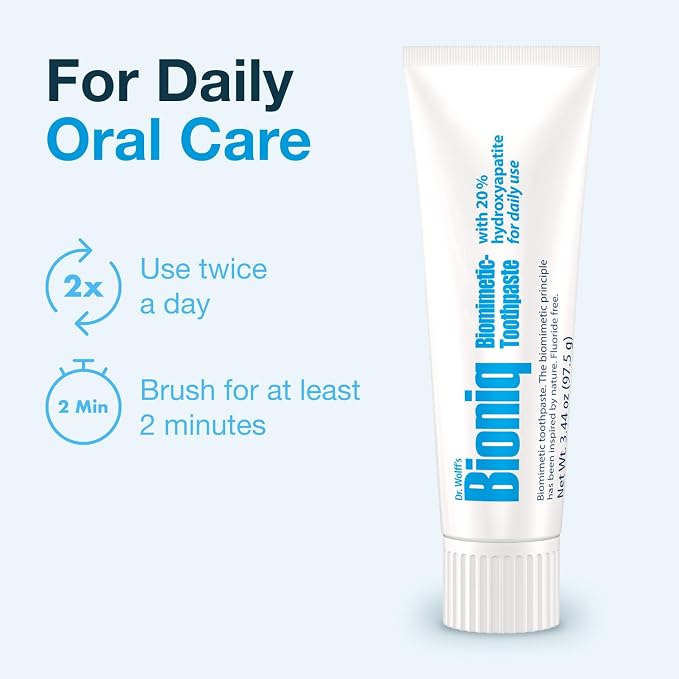 Bioniq Classic 20% Hydroxyapatite Toothpaste 3.44 Oz | bioHAP and Fluoride Free Toothpaste for Daily Use, Clinically Tested, Expert for Enamel and Gum Care, 3.44 Oz 1 Pack