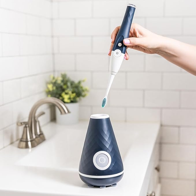 Tao Clean UV Sanitizing Sonic Toothbrush and Cleaning Station, Electric Toothbrush, Dual Speed Setting, Midnight Blue