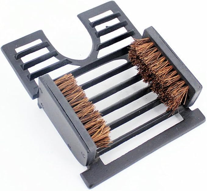 Cast Iron 3 in 1 Boot Brush Jack & Scraper – Heavy-Duty Outdoor Shoe Mud Cleaner for Work Hiking Cowboy Boots Silver