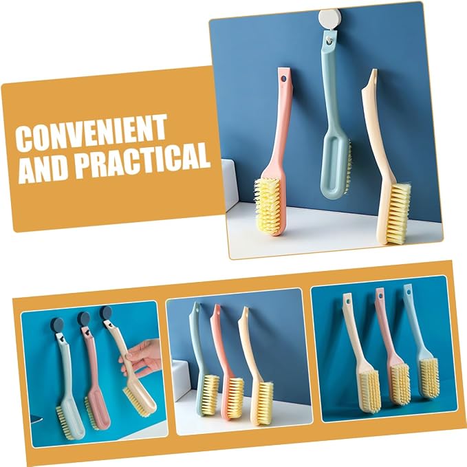 GALPADA 6pcs Soft Shoe Cleaning Brush Ergonomic Handheld Scrub Brushes for Shoes Clothes and Bathroom Versatile Cleaning Tools
