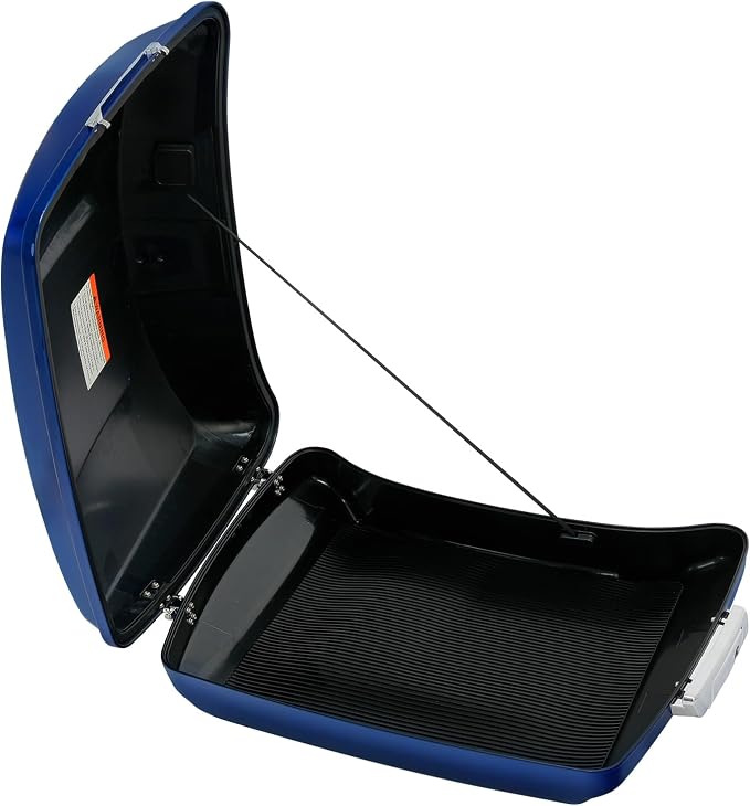 5.5" Razor Motorcycle Trunk W/Latch Key Fit For Harley 2014-2025 Touring CVO Road King Street Glide Electra Glide Ultra Limited Pack Superior Blue