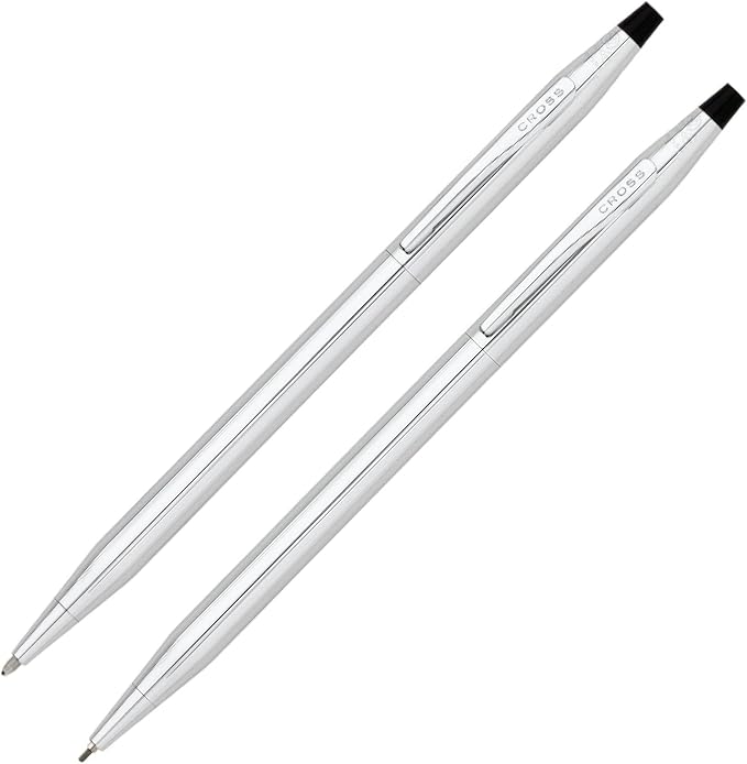Cross Classic Century Lustrous Chrome Pen and Pencil Set - 350105