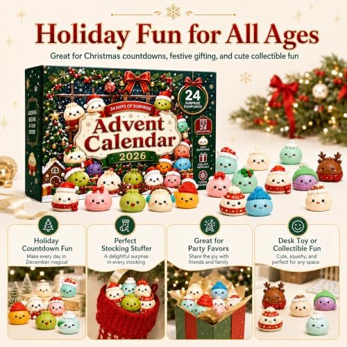 Christmas Halloween Squishies Advent Calendar 2026 Countdown for Adults