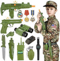 GIFTINBOX Army Costume for Boys, 13PCS Military Boys Halloween Costume