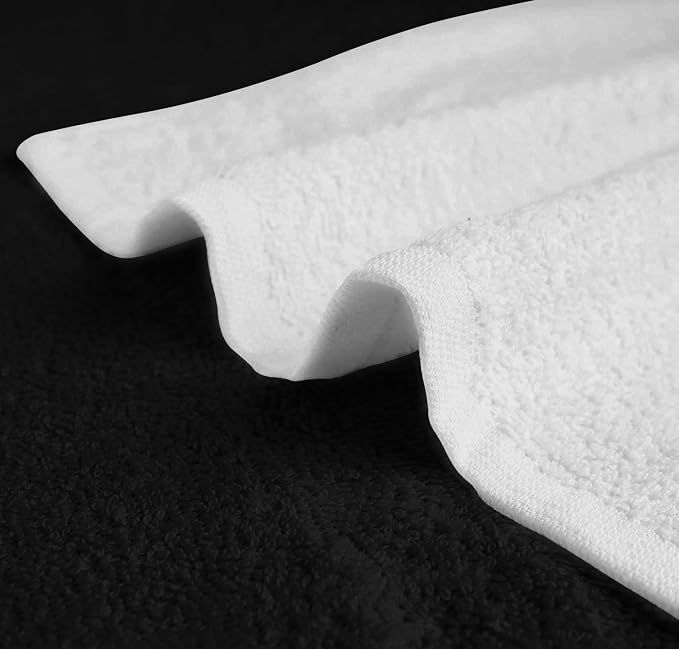Avalon Towels Salon Towel - Black, Grey and White Hand Towels Bulk Pack of 24 - 100% Cotton Absorbent Spa, Facial & Gym Towel for Working Out - 16x27 Inches (Not Bleach Proof)