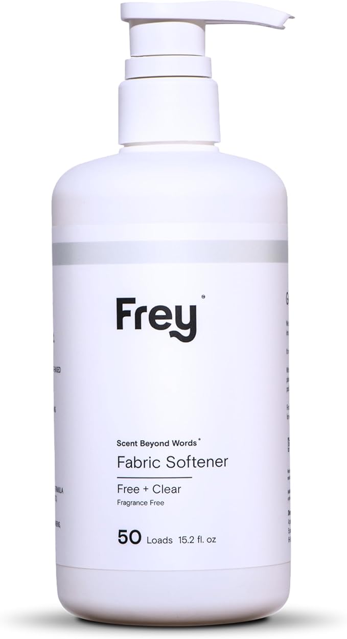 FREY Natural Liquid Fabric Softener and Conditioner | HE Laundry Softener for All Machines | Plant-Powered Eco Friendly Formula | 1-Pack, Fragrance Free