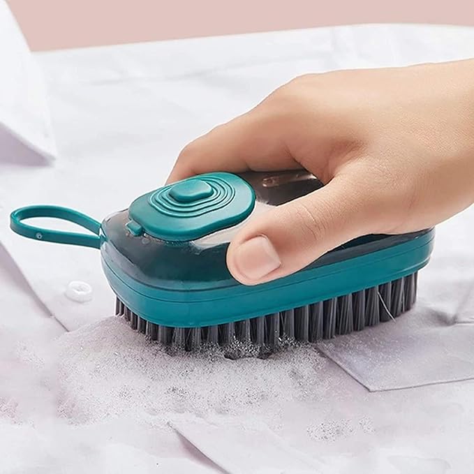 Cyrox Household Automatic Liquid Adding Laundry Brush | Multipurpose Liquid Adding Dish Washing Brush | Soft Bristle Laundry Shoes Floor Tile Cleaning Brush
